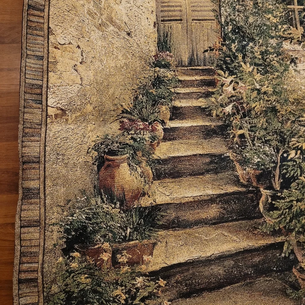 Roger Duvall Stairway to Provence Breathtaking Woven Tapestry